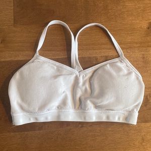 Aerie White Sports Bra, Mesh Back